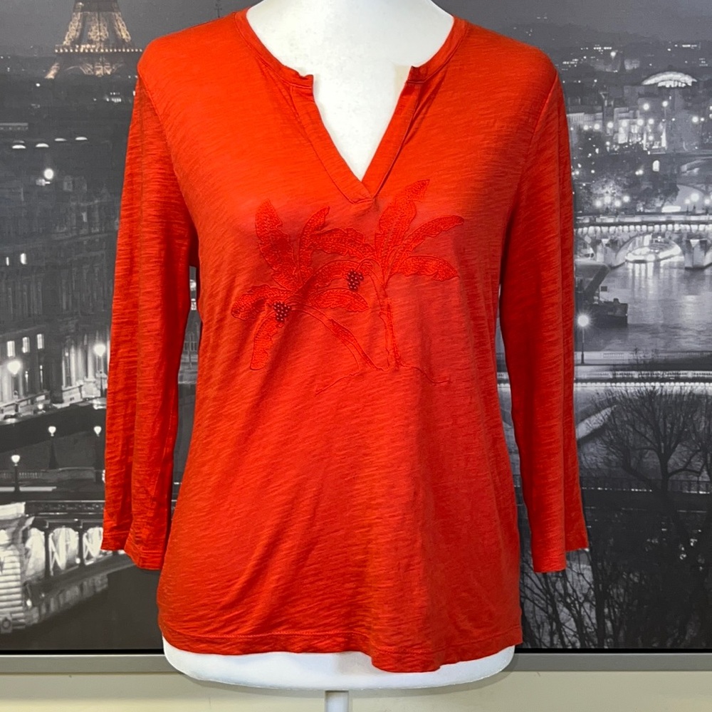 ARMAND VENTILO TOP IN CORAL RED